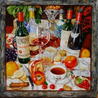 Wines, Fire, Cherries 100x100