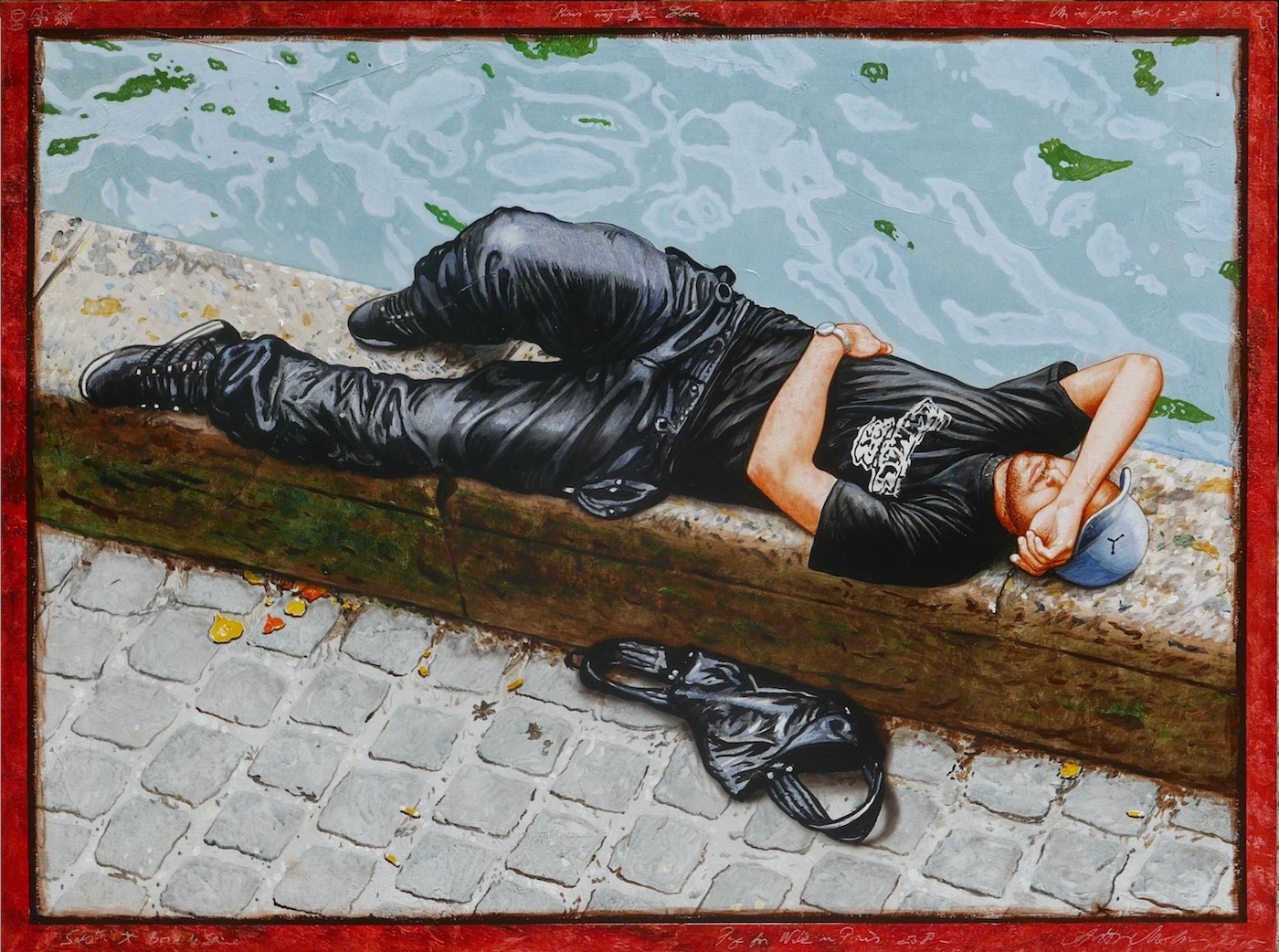 Walk in Paris  Sieste bord de Seine 130x97 2015