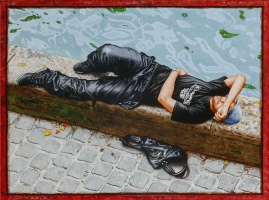 Walk in Paris  Sieste bord de Seine 130x97 2015