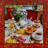 Breakfast in Toscana (100x100 cm)