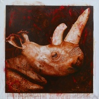 Peace and Love for Rhinoceros (150x150 cm°