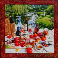 Pic Nic Ã  Giverney 100 x 100 cm