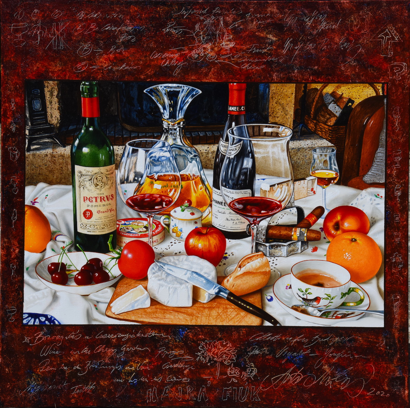 BorozgatÃ s a cseresznyÃ©skertben  90 x 90 cm