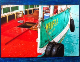 Bateau prêt a partir, 146x114