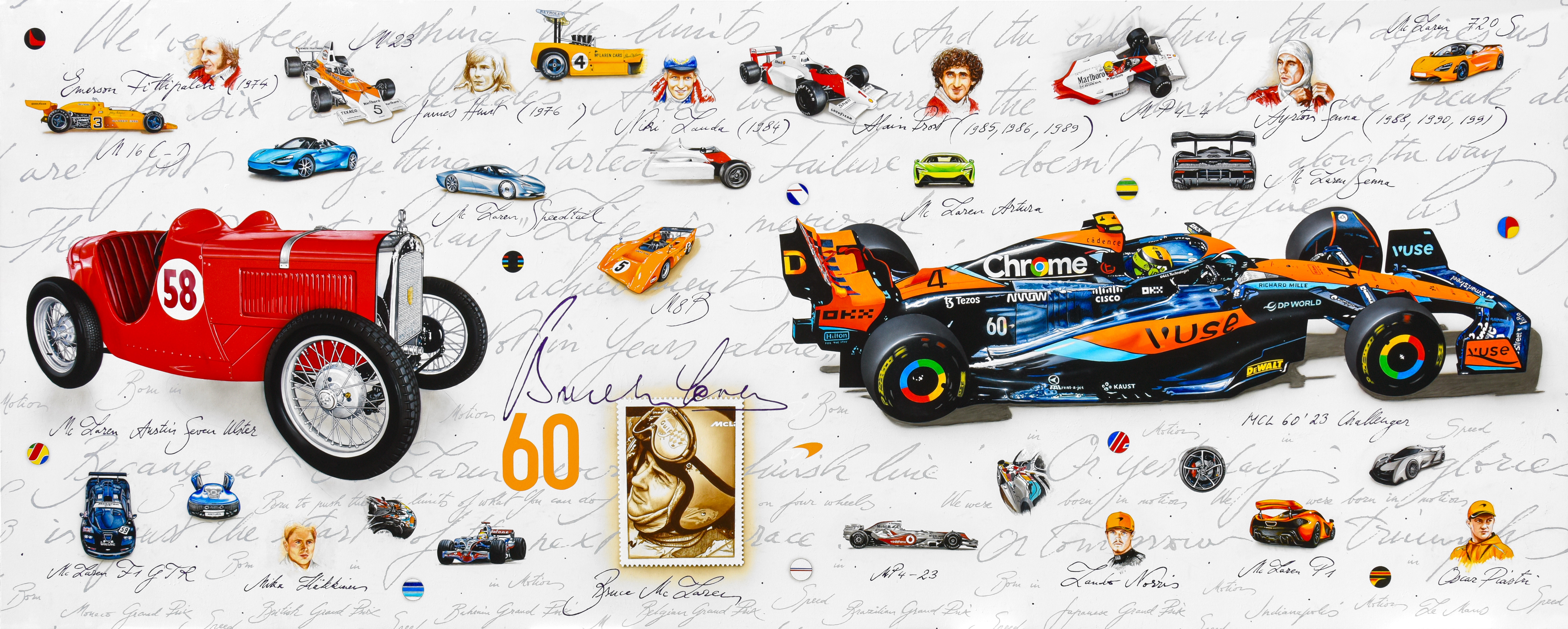 McLaren 60 ans 200 x 500 cm